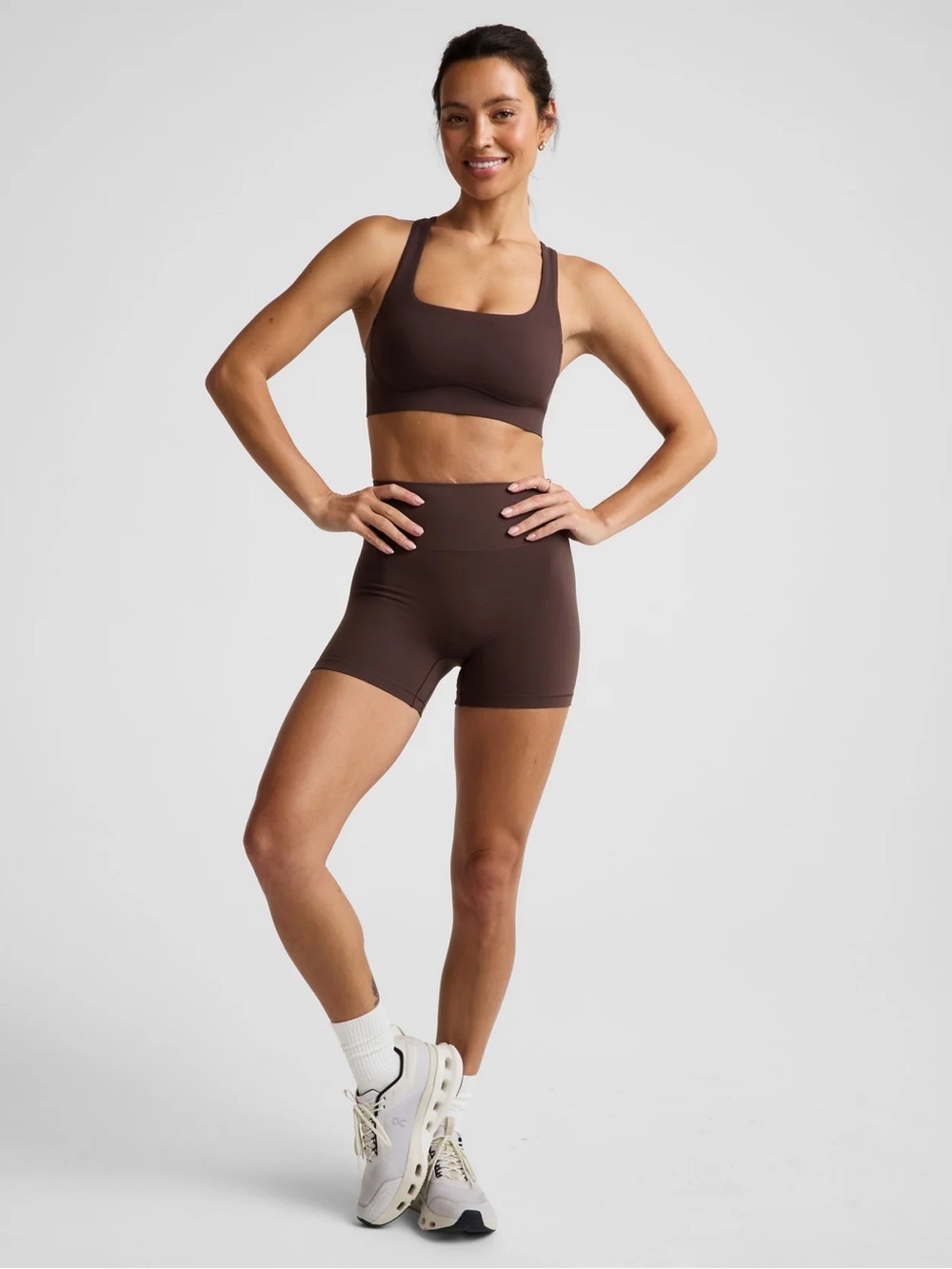 Beyond Yoga Glowzone™ 4" Biker Short Cocoa Plum